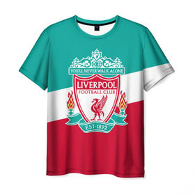 Мужская футболка 3D с принтом Ливерпуль в Тюмени, 100% полиэфир | прямой крой, круглый вырез горловины, длина до линии бедер | ливерпуль
