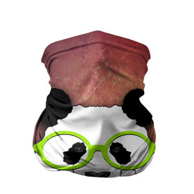 Бандана-труба 3D с принтом Панда в очках в Тюмени, 100% полиэстер, ткань с особыми свойствами — Activecool | плотность 150‒180 г/м2; хорошо тянется, но сохраняет форму | модные животные | панда | панда в очках | прикольные картинки