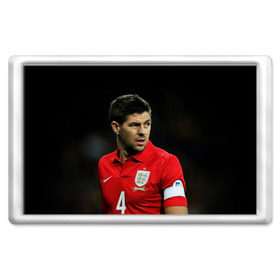 Магнит 45*70 с принтом Steven Gerrard в Тюмени, Пластик | Размер: 78*52 мм; Размер печати: 70*45 | england national team | premier league | steven gerrard | англия | ливерпуль | стивен джеррард | футбол