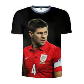 Мужская футболка 3D спортивная с принтом Steven Gerrard в Тюмени, 100% полиэстер с улучшенными характеристиками | приталенный силуэт, круглая горловина, широкие плечи, сужается к линии бедра | england national team | premier league | steven gerrard | англия | ливерпуль | стивен джеррард | футбол