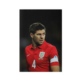 Обложка для паспорта матовая кожа с принтом Steven Gerrard в Тюмени, натуральная матовая кожа | размер 19,3 х 13,7 см; прозрачные пластиковые крепления | england national team | premier league | steven gerrard | англия | ливерпуль | стивен джеррард | футбол