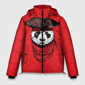 Мужская зимняя куртка 3D с принтом Панда пират в Тюмени, верх — 100% полиэстер; подкладка — 100% полиэстер; утеплитель — 100% полиэстер | длина ниже бедра, свободный силуэт Оверсайз. Есть воротник-стойка, отстегивающийся капюшон и ветрозащитная планка. 

Боковые карманы с листочкой на кнопках и внутренний карман на молнии. | animal | bay | bear | beast | captain | panda | pirate | бухта | зверь | капитан | корабль | медведь | панда | пират