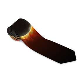 Галстук 3D с принтом Солнечное затмение в Тюмени, 100% полиэстер | Длина 148 см; Плотность 150-180 г/м2 | eclipse | moon | planet | solar | space | star | sun | затмение | звезда | космос | луна | планета | солнце