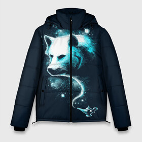 Мужская зимняя куртка 3D с принтом Галактический волк в Тюмени, верх — 100% полиэстер; подкладка — 100% полиэстер; утеплитель — 100% полиэстер | длина ниже бедра, свободный силуэт Оверсайз. Есть воротник-стойка, отстегивающийся капюшон и ветрозащитная планка. 

Боковые карманы с листочкой на кнопках и внутренний карман на молнии. | Тематика изображения на принте: animal | beast | galaxy | space | universe | wolf | волк | вселенная | галактика | животное | зверь | космос