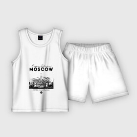 Детская пижама с шортами хлопок с принтом Москва, ВДНХ в Тюмени,  |  | 