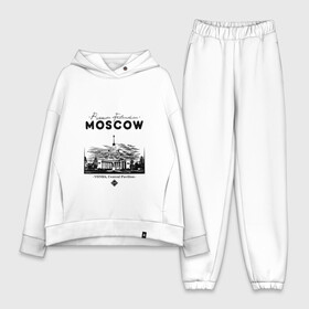 Женский костюм хлопок Oversize с принтом Москва, ВДНХ в Тюмени,  |  | 