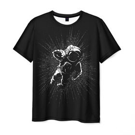 Мужская футболка 3D с принтом Космическое прикосновение в Тюмени, 100% полиэфир | прямой крой, круглый вырез горловины, длина до линии бедер | astro | cosmo | galaxy | planet | space | star | астронавт | галактика | звезды | космонавт | космос | планета