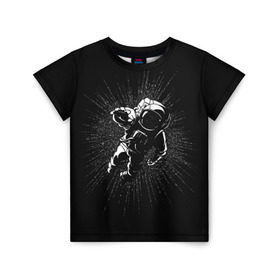 Детская футболка 3D с принтом Космическое прикосновение в Тюмени, 100% гипоаллергенный полиэфир | прямой крой, круглый вырез горловины, длина до линии бедер, чуть спущенное плечо, ткань немного тянется | astro | cosmo | galaxy | planet | space | star | астронавт | галактика | звезды | космонавт | космос | планета