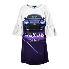 Детское платье 3D с принтом Lexus the best в Тюмени, 100% полиэстер | прямой силуэт, чуть расширенный к низу. Круглая горловина, на рукавах — воланы | lexus | авто | автомобиль | водитель | лексус | машина | тачка
