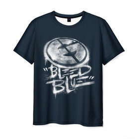 Мужская футболка 3D с принтом Bleed Blue в Тюмени, 100% полиэфир | прямой крой, круглый вырез горловины, длина до линии бедер | dota | evil geniuses | international | team | ti5 | дота | злые гении | интернешнл
