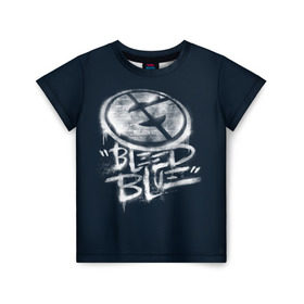 Детская футболка 3D с принтом Bleed Blue в Тюмени, 100% гипоаллергенный полиэфир | прямой крой, круглый вырез горловины, длина до линии бедер, чуть спущенное плечо, ткань немного тянется | dota | evil geniuses | international | team | ti5 | дота | злые гении | интернешнл