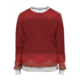 Женский свитшот 3D с принтом Простой свитер 3 в Тюмени, 100% полиэстер с мягким внутренним слоем | круглый вырез горловины, мягкая резинка на манжетах и поясе, свободная посадка по фигуре | красный | свитер | текстура