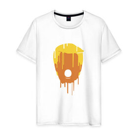 Мужская футболка хлопок с принтом Дональд Трамп в Тюмени, 100% хлопок | прямой крой, круглый вырез горловины, длина до линии бедер, слегка спущенное плечо. | 