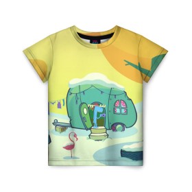 Детская футболка 3D с принтом Happy Tree Friends в Тюмени, 100% гипоаллергенный полиэфир | прямой крой, круглый вырез горловины, длина до линии бедер, чуть спущенное плечо, ткань немного тянется | Тематика изображения на принте: 
