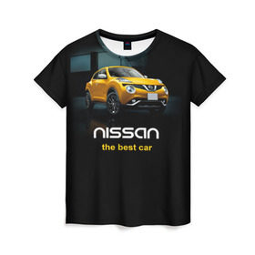 Женская футболка 3D с принтом Nissan the best car в Тюмени, 100% полиэфир ( синтетическое хлопкоподобное полотно) | прямой крой, круглый вырез горловины, длина до линии бедер | nissan | авто | автомобиль | водитель | машина | ниссан | тачка