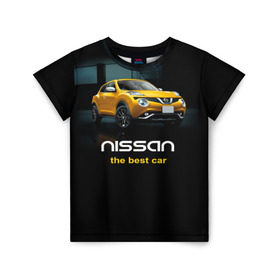 Детская футболка 3D с принтом Nissan the best car в Тюмени, 100% гипоаллергенный полиэфир | прямой крой, круглый вырез горловины, длина до линии бедер, чуть спущенное плечо, ткань немного тянется | nissan | авто | автомобиль | водитель | машина | ниссан | тачка