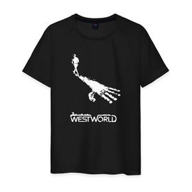 Мужская футболка хлопок с принтом Мир дикого запада 1 в Тюмени, 100% хлопок | прямой крой, круглый вырез горловины, длина до линии бедер, слегка спущенное плечо. | 