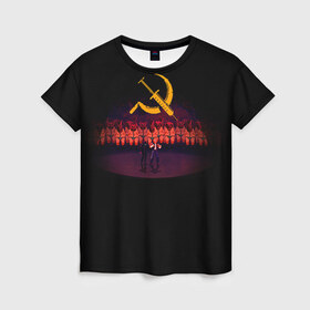 Женская футболка 3D с принтом Mother russia bleeds 2 в Тюмени, 100% полиэфир ( синтетическое хлопкоподобное полотно) | прямой крой, круглый вырез горловины, длина до линии бедер | Тематика изображения на принте: indie | mother russia bleeds | игра | игры | инди