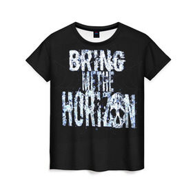 Женская футболка 3D с принтом Bring Me The Horizon в Тюмени, 100% полиэфир ( синтетическое хлопкоподобное полотно) | прямой крой, круглый вырез горловины, длина до линии бедер | bmth | bring me | bring me the horizon | bring me the horizont | doomed | бринг ми | бринг ми зе | бринг ми зе хоризон