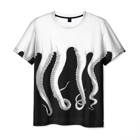 Мужская футболка 3D с принтом Octopus в Тюмени, 100% полиэфир | прямой крой, круглый вырез горловины, длина до линии бедер | octopus