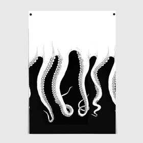 Постер с принтом Octopus в Тюмени, 100% бумага
 | бумага, плотность 150 мг. Матовая, но за счет высокого коэффициента гладкости имеет небольшой блеск и дает на свету блики, но в отличии от глянцевой бумаги не покрыта лаком | octopus