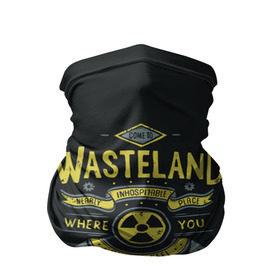 Бандана-труба 3D с принтом Come to Wasteland в Тюмени, 100% полиэстер, ткань с особыми свойствами — Activecool | плотность 150‒180 г/м2; хорошо тянется, но сохраняет форму | Тематика изображения на принте: atom | bomb | boy | fallout | radioactive | vault | wasteland | атом | бой | бомба | волт | мальчик | радиация | фоллаут | ядерная