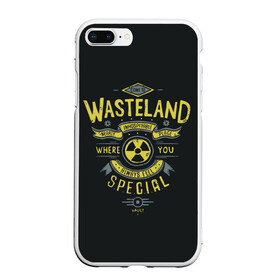 Чехол для iPhone 7Plus/8 Plus матовый с принтом Come to Wasteland в Тюмени, Силикон | Область печати: задняя сторона чехла, без боковых панелей | Тематика изображения на принте: atom | bomb | boy | fallout | radioactive | vault | wasteland | атом | бой | бомба | волт | мальчик | радиация | фоллаут | ядерная