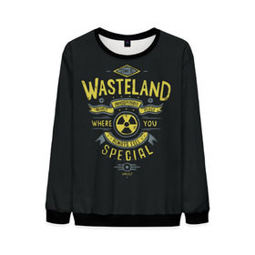 Мужской свитшот 3D с принтом Come to Wasteland в Тюмени, 100% полиэстер с мягким внутренним слоем | круглый вырез горловины, мягкая резинка на манжетах и поясе, свободная посадка по фигуре | atom | bomb | boy | fallout | radioactive | vault | wasteland | атом | бой | бомба | волт | мальчик | радиация | фоллаут | ядерная
