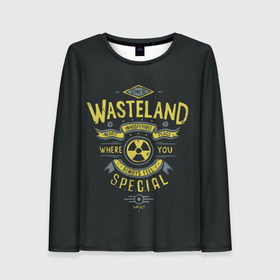 Женский лонгслив 3D с принтом Come to Wasteland в Тюмени, 100% полиэстер | длинные рукава, круглый вырез горловины, полуприлегающий силуэт | atom | bomb | boy | fallout | radioactive | vault | wasteland | атом | бой | бомба | волт | мальчик | радиация | фоллаут | ядерная
