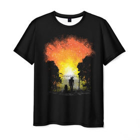 Мужская футболка 3D с принтом Wasteland Apocalypse в Тюмени, 100% полиэфир | прямой крой, круглый вырез горловины, длина до линии бедер | atom | bomb | boy | fallout | radioactive | vault | wasteland | атом | бой | бомба | волт | мальчик | радиация | фоллаут | ядерная