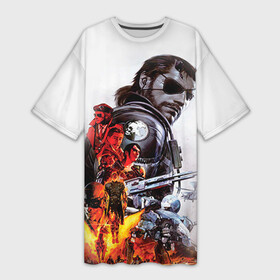 Платье-футболка 3D с принтом Metal gear solid 2 в Тюмени,  |  | metal gear | metal gear solid | игры | метал гир | метал гир солид