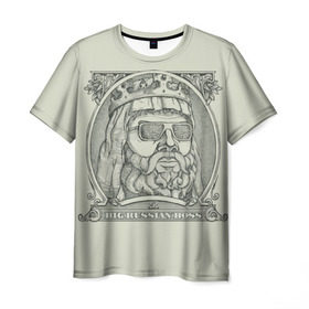 Мужская футболка 3D с принтом Big Russian Boss в Тюмени, 100% полиэфир | прямой крой, круглый вырез горловины, длина до линии бедер | 