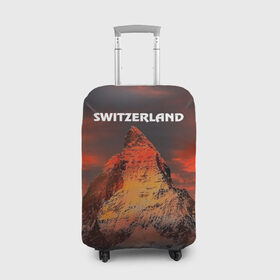Чехол для чемодана 3D с принтом Швейцария в Тюмени, 86% полиэфир, 14% спандекс | двустороннее нанесение принта, прорези для ручек и колес | switzerland | альпы | горы | заграница | отдых | отпуск | туризм | турист