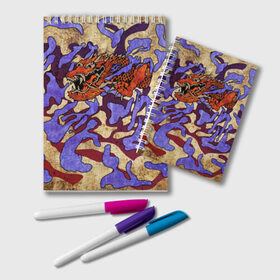 Блокнот с принтом CSGO Dragon King в Тюмени, 100% бумага | 48 листов, плотность листов — 60 г/м2, плотность картонной обложки — 250 г/м2. Листы скреплены удобной пружинной спиралью. Цвет линий — светло-серый
 | Тематика изображения на принте: 