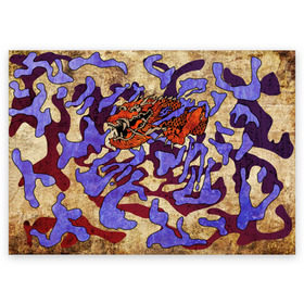 Поздравительная открытка с принтом CS:GO Dragon King в Тюмени, 100% бумага | плотность бумаги 280 г/м2, матовая, на обратной стороне линовка и место для марки
 | Тематика изображения на принте: 