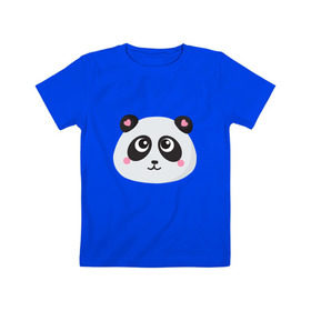Детская футболка хлопок с принтом Милая пандочка в Тюмени, 100% хлопок | круглый вырез горловины, полуприлегающий силуэт, длина до линии бедер | милая | мордочка | панда