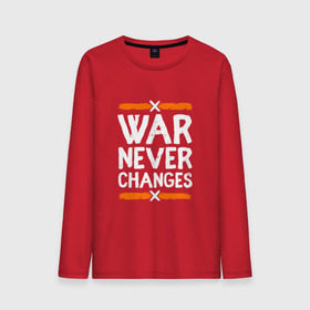 Мужской лонгслив хлопок с принтом War never changes в Тюмени, 100% хлопок |  | changes | never | war | война | не меняется | никогда | цитата