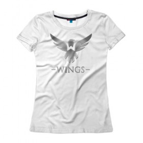 Женская футболка 3D с принтом Wings Gaming в Тюмени, 100% полиэфир ( синтетическое хлопкоподобное полотно) | прямой крой, круглый вырез горловины, длина до линии бедер | dota 2 | wings | wings gaming