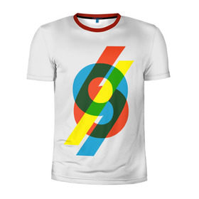 Мужская футболка 3D спортивная с принтом 69 в Тюмени, 100% полиэстер с улучшенными характеристиками | приталенный силуэт, круглая горловина, широкие плечи, сужается к линии бедра | math | number | retro | алгебра | математика | ностальгия | ретро | цифра | число