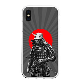 Чехол для iPhone XS Max матовый с принтом Мертвый самурай в Тюмени, Силикон | Область печати: задняя сторона чехла, без боковых панелей | bone | japan | samurai | skelet | skull | warrior | воин | катана | кости | меч | самурай | скелет | череп | япония