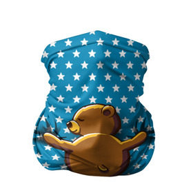 Бандана-труба 3D с принтом Медвежьи объятия в Тюмени, 100% полиэстер, ткань с особыми свойствами — Activecool | плотность 150‒180 г/м2; хорошо тянется, но сохраняет форму | bear | beast | kid | love | teddy | toy | звезды | зверь | игрушка | любовь | медведь | мишка