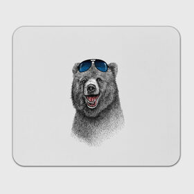 Коврик прямоугольный с принтом Счастливый медведь в Тюмени, натуральный каучук | размер 230 х 185 мм; запечатка лицевой стороны | animal | bear | beast | fashion | funny | животное | зверь | медведь | мода | радость | счастье