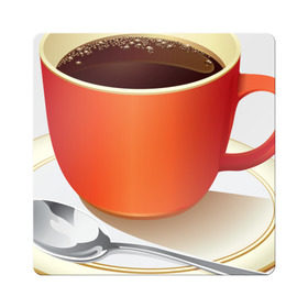 Магнит виниловый Квадрат с принтом Руссиано в Тюмени, полимерный материал с магнитным слоем | размер 9*9 см, закругленные углы | americano | russiano | американо | кофе | руссиано