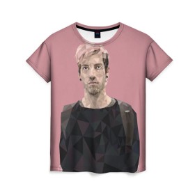 Женская футболка 3D с принтом Джош Дан в Тюмени, 100% полиэфир ( синтетическое хлопкоподобное полотно) | прямой крой, круглый вырез горловины, длина до линии бедер | dun | josh | one | pilots. | twenty | дан | джош