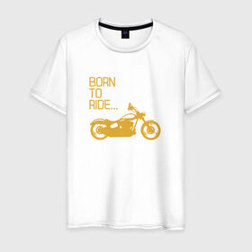 Мужская футболка хлопок с принтом Мото в Тюмени, 100% хлопок | прямой крой, круглый вырез горловины, длина до линии бедер, слегка спущенное плечо. | 2 | байк | дорога | колеса | мото