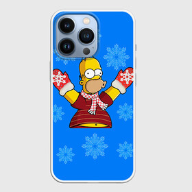Чехол для iPhone 13 Pro с принтом Симпсоны новогодние 2 в Тюмени,  |  | simpsons | барт | барт симпсон | гомер | гомер симпсон | новый год | симпсоны | снег | снежинки