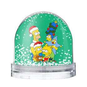 Снежный шар с принтом Симпсоны новогодние 3 в Тюмени, Пластик | Изображение внутри шара печатается на глянцевой фотобумаге с двух сторон | Тематика изображения на принте: simpsons | барт | барт симпсон | гомер | гомер симпсон | новый год | симпсоны | снег | снежинки