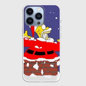 Чехол для iPhone 13 Pro с принтом Симпсоны новогодние 4 в Тюмени,  |  | simpsons | барт | барт симпсон | гомер | гомер симпсон | новый год | симпсоны | снег | снежинки