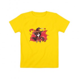 Детская футболка хлопок с принтом ведьмочка в Тюмени, 100% хлопок | круглый вырез горловины, полуприлегающий силуэт, длина до линии бедер | Тематика изображения на принте: 