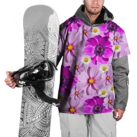 Накидка на куртку 3D с принтом Violet в Тюмени, 100% полиэстер |  | Тематика изображения на принте: лепестки | прикольные картинки | ромашки | цветочки | цветы